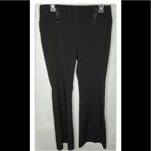 Valia Juniors Pinstripes Wide Leg Dress Pants 5/6